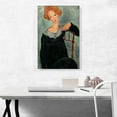 thumbnail image 2 of ARTCANVAS Woman with Red Hair 1917 Canvas Art Print by Amedeo Modigliani - Size: 26" x 18" (1.50" Deep), 2 of 9