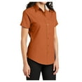 thumbnail image 4 of Yellow Rooster Womens Short Sleeve Easy Care Shirt Texas Orange/Light Stone 4XL, 4 of 6
