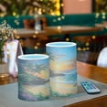 thumbnail image 6 of Electronic Candle Light Combination 3x5In, 3x4In Flameless Candle Plastic Festive Decoration Party Christmas Decoration Sunset Sea, 6 of 7