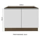 thumbnail image 2 of Mueble de Cocina Para Tarja Madesa Glamy 120 cm 2 Puertas (Sin Tablero ni Tarja) Marrón/Blanco, 2 of 5