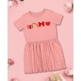 thumbnail image 4 of Tstars Valentines Day Heart Dress for Toddler Girls Infant Toddler Fine Jersey Dress 3T Mauvelous Spot, 4 of 5