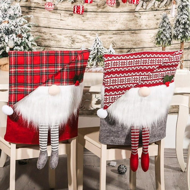 Spdoo Chair Covers Santa Claus Hanging Feet Christmas Chair Back