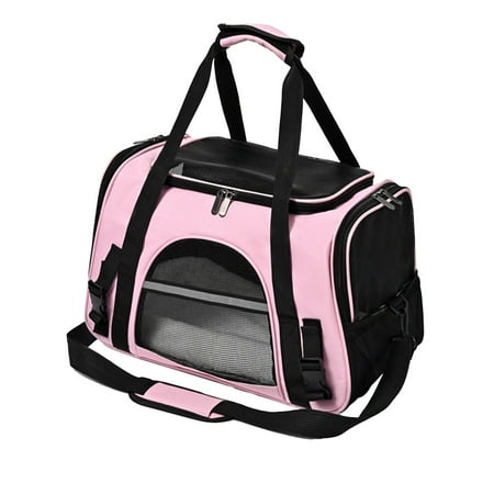 dajkiuy Pet Carrier for Small Medium Cats Puppies up to 16.5 Lbs Portable Pet Carrier Shoulder Straddle Soft-Sided Cat Bag Animal Carriers Travel Puppy Carry As a Toy of Fabric Pet Home (Pink)