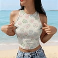 thumbnail image 2 of QASIEATN Women Tank Top Sleeveless Slim Fit Vest Crop Tops Teen Girl Retro Streetwear Fashion Camisole for Women, 2 of 5