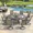 Black-Taupe, variant on Vicllax 5-Pcs Round Outdoor Patio Dining Set Table and Chair Modern Style Metal, with Umbrella Hole