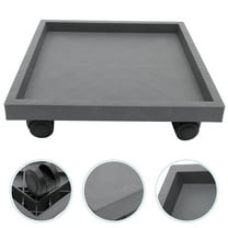 FRCOLOR  Flower Pot Tray Wheeled Planter Stand Plants Caster Wheels Grey