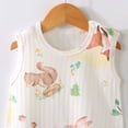 thumbnail image 4 of Nilvkv Newborn Onesies, Newborn Sleepers, Toddler Creative Print Sleeveless Snap Front Romper Lightweight Summer White 6-12 Months, 4 of 5