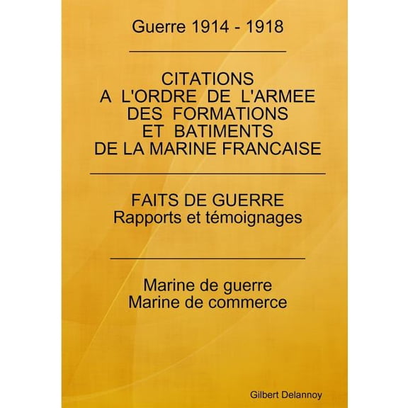 Guerre 14/18 - Citations Marine, (Paperback)