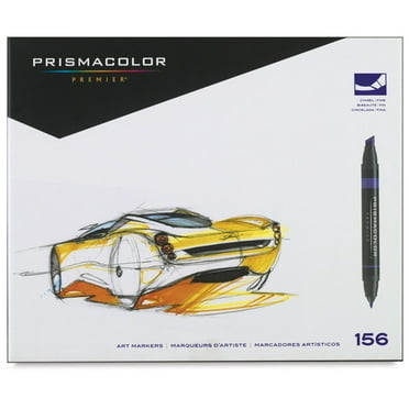 Prismacolor Premier Double-Ended Art Marker Set, Chisel/Fine, 156-Colors
