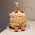 thumbnail image 2 of Jouet Gâteau d'Anniversaire, Jouet en Peluche Gâteau d'Anniversaire Jouet en Peluche Gâteau Jouet en Peluche Fabriqué avec Soin, 2 of 8