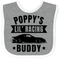 thumbnail image 3 of Inktastic Poppy's Lil' Racing Buddy with Car Silhouette Boys or Girls Baby Bib, 3 of 4