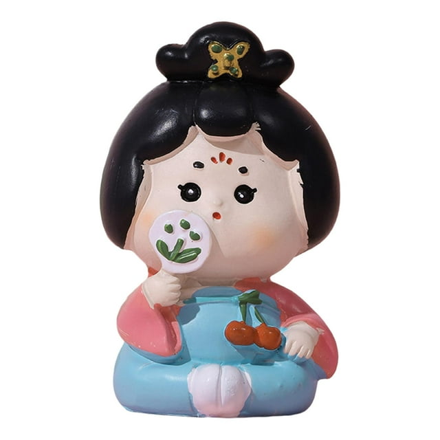 Bonita figura de niña para decoración de coche, estilo chino Tang, escultura decorativa, regalo Estilo B