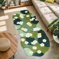 thumbnail image 3 of golytefs Moss Rug Fluffy Moss Green Carpet Flocked Green Plush Bedroom Rug (160x90cm), 3 of 9