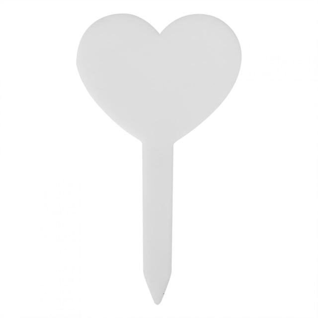 100 Etiquetas de Colores para Jardinería Nikou con Forma de Corazón Material PVC Impermeables Duraderas Color Blanco