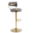 thumbnail image 3 of YYAo Modern Bar Stools, Barstools Counter Height Dining Chairs with Back and Footrest for Kitchen, Living Room, Gray, 3 of 11