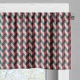 thumbnail image 5 of Ambesonne Retro Valance & Curtain, Country Style Checkered, 55"x45", Dark Coral Teal Beige, 5 of 7