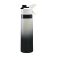 thumbnail image 2 of 700ml 2-in-1 Spray Sports Water Bottle, BPA Free Tritan Mist Spray Drinking Bottle, Leakproof Portable Hydration Cup for Gym, Cycling, Camping, Outdoor Workout,Black, 2 of 7