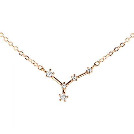 Sterling Silver Cancer Zodiac - Zodiac Jewelry Celestial Constellation Necklace Gift for Women Sister Gift zodiac gift zodiac necklace Bridesmaid gift teen girls gift - Cancer