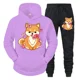 thumbnail image 3 of Conjunto de 2 piezas con estampado de anime Shiba Inu para hombre, sudadera con capucha y pantalones divertidos para amantes de los perros, ropa deportiva de moda de manga larga para otoño, 3 of 5
