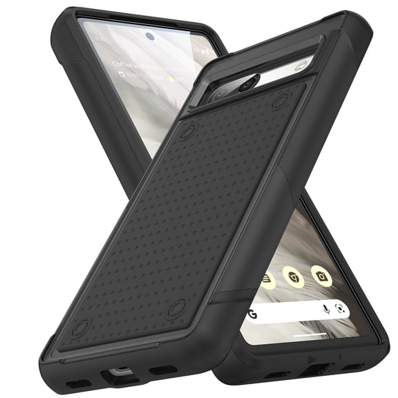 SaniMore for Google Pixel 7a Case Rubber, Heavy Duty Body Shockproof Bumper Cover Military Grade Anti-Scratch & Anti-Fingerprint Outdoor Rugged Case for Google Pixel 7a 6.1" 2023, Black