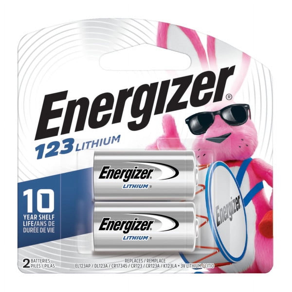 Energizer 123 3V Lithium Photo Batteries (2 Pack), CR123A High Power Lithium Batteries Compatible with Cameras, Flashlights, Electronics and More