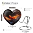 thumbnail image 2 of Phoenix Rebirth Blaze - Memorial Urn Small - Unique Keepsake Urn For Adult Female Ashes - Decorative Heart Small Urn 3 Inch, Set Of 2, 2 of 5