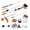Orange Plastic, variant on 52cc Gas Weed Eater String Trimmer Brush Cutter, 2-in-1, 10'' Blade, Shoulder Strap