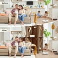 thumbnail image 6 of Aletheiawu 4 Panel Wood Pegboard Display with 16 Hooks, Fold Room Divider Wall, No Installation Required, Brown, 6 of 9