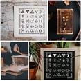 thumbnail image 6 of Alchemical Sign Stainless Steel Stencil Border Triangle Symbol Patterns Metal Journal Template for Wood Burning Engraving Painting Scrapbooking, 6 of 9
