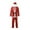 Red, variant on Santa Suit Men Adult Santa Suit Top Pants 5PCS Outfit Set Men's Christmas Suit Party Suit One Size