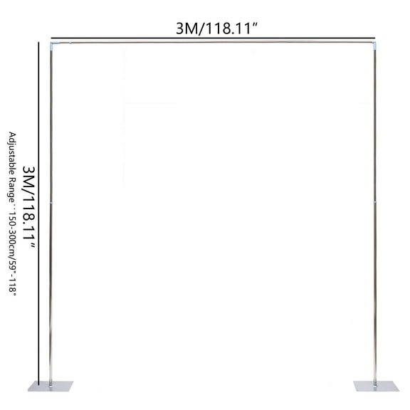 10ft x 10ft Backdrop Stand Pipe Kit Heavy Duty Wedding Back Adjustable Stand