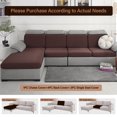 thumbnail image 5 of CZL 100% Waterproof Magic Sofa Cover for Living Room, Leakproof Sectional Couch Cover L Shape, Stretch Jacquard Universal Sofa Slipcover Seat Cushion Cover(Seat Cover, Medium, Brown), 5 of 8