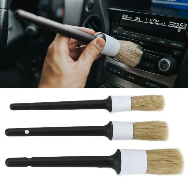 Cepillo de limpieza exterior para coche, 3 piezas, juego de cepillos para detalles de coche, kit de cepillos para detalles de coche, solución innovadora