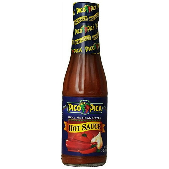 Pico Pica Real Mexican Style Hot Sauce, Spicy Condiment, 7 fl oz