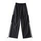 thumbnail image 1 of Mono grueso con forro polar de otoño e invierno, tres barras, pantalones de fregona sueltos adelgazantes de cintura alta de calle, 1 of 1