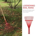 thumbnail image 3 of Raindrops Debris Cleanup Rake Red Steel 1Pcs Heavy Duty Tool for Yard Maintenance, 3 of 7