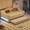 Beige + Upholstered + Wood + Bedroom-2, variant on Luckynote Twin XL Upholstered Daybed, with Trundle and LED Lights, Gray