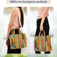 thumbnail image 4 of FORMRS Womens Corduroy Tote Bag Crossbody Shoulder Purse Handbag with Detachable Strap, Retro Abstract Pattern, 4 of 7