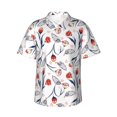 thumbnail image 2 of Picia Tulips Flowers Gentle Cotton Regular Fit Short Sleeve Casual Hawaiian Shirt for Men-3X-Large, 2 of 8