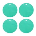 thumbnail image 1 of Uxcell Salvamanteles para Platos Calientes de 6 Pulgadas, 4 Pcs Almohadillas de Silicona Resistentes al Calor, Alfombrillas Redondas de Silicona Antideslizantes para Encimeras de Cocina, Verde Oscuro, 1 of 7