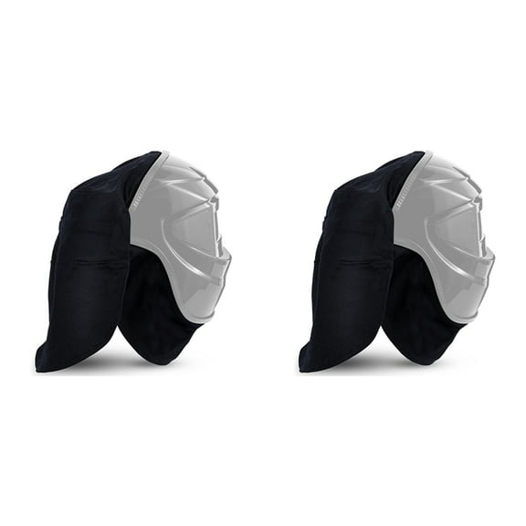 4 Pcs Welding Helmet Cover and Helmet Bib Set, Welding Accessories with Fit Seal for Welding Neck Protection,2 x welding helmet cover 2 x helmet bib,Black