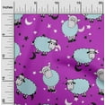 thumbnail image 2 of oneOone Cotton Poplin Fuschia Pink Fabric Kids Sheep Fabric For Sewing Printed Craft Fabric By The Yard 42 Inch Wide, 2 of 4