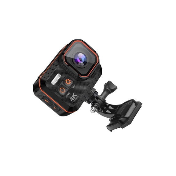 Cateissary Cámara deportiva ABS para exteriores, WiFi IP68, reemplazo impermeable F2.4 HD, pantalla táctil, tarjeta de memoria, videocámara de Electrónica Negro