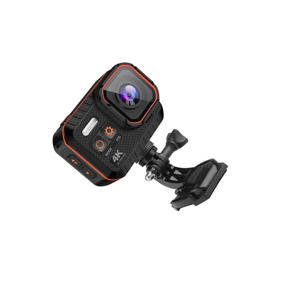 Cateissary Cámara deportiva ABS para exteriores, WiFi IP68, reemplazo impermeable F2.4 HD, pantalla táctil, tarjeta de memoria, videocámara de Electrónica Negro