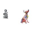 thumbnail image 1 of Figura De Buda Guan Yin, Escultura De Perro Multicolor, Artesanía Feng Shui, Adorno Animal Coleccionable Para Mesa De Pasillo Interior., 1 of 8
