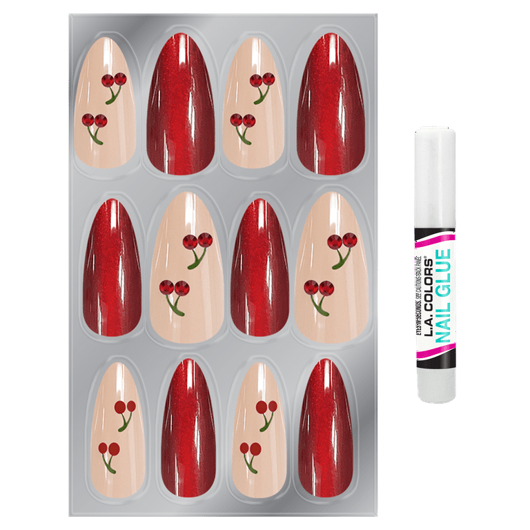 L.A. COLORS Deluxe Nail Tip, Cherry Charm, 26 Piece - Walmart.com