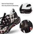 thumbnail image 7 of Moroccan Texture Wave Geometry Dark Red Brown Walking Shoes for Men Woman Lightweight Tennis Fashion Elastic Sports Shoes Cushion Basketball Shoes, 7 of 7