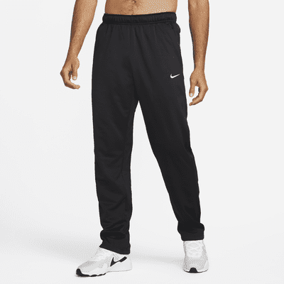 Nike Therma Men's Therma-FIT Open Hem Fitness Pants Color: Black/Black/White Size: S Tall
