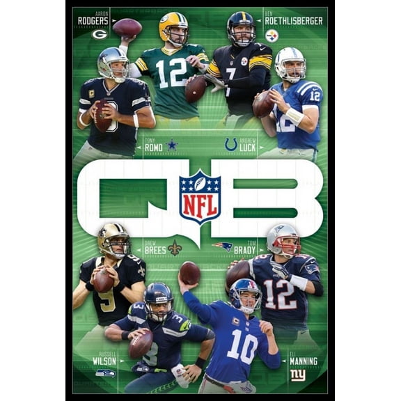 NFL - Quarterbacks 16 Laminated & Framed Poster Print (22 x 34)
