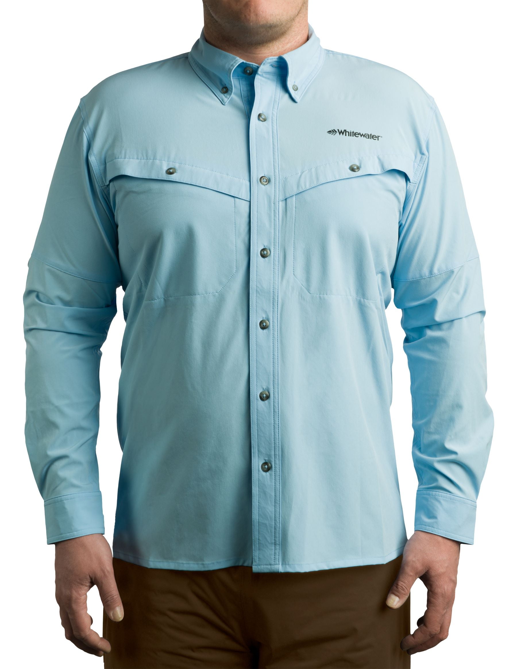 Whitewater Lightweight Moisture Wicking Long Sleeve Fishing Shirt with UPF  50 (Blue Bell, 3X-Large) - Walmart.com